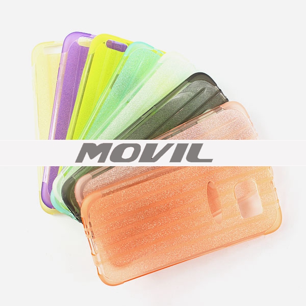 NP-2499 Maleta de TPU polvo del brillo funda para Samsung S6-14